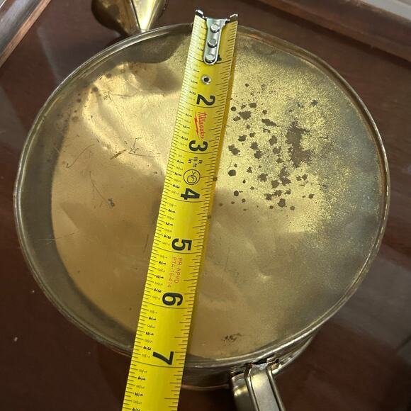 Vintage Hammered Brass Watering Can – 14” Long, Rustic Decor - Picture 14 of 15